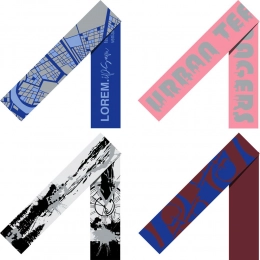 Tricksy Classic Net XXL half-wool scarf, made to order.