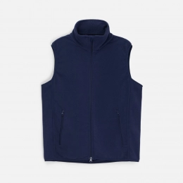Ben Mac unisex dark blue fleece vest.