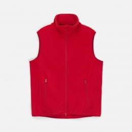 Ben Mac unisex red fleece vest.