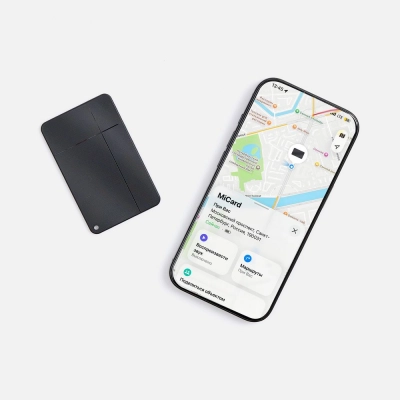 
                                                Электронная визитка-трекер MiCard Pro Duo, черная
                                                