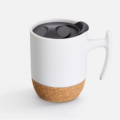 
                                                Corky Grip white mug.
                                                