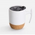 Corky Grip white mug.