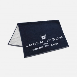 Custom Surpass towel with a colorful logo, medium.