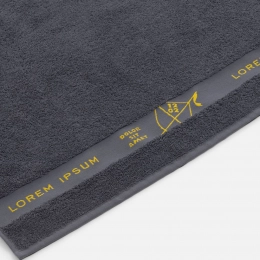Custom Surpass towel with logo in border, large