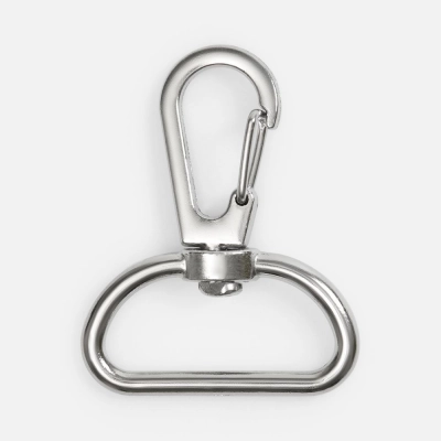 
                                                Застежка-карабин Snap Hook, L, серебристая (хром)
                                                