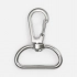 Застежка-карабин Snap Hook, L, серебристая (хром)