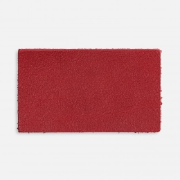Leather belt label Pasek, M, red
