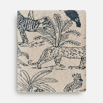 
                                                Плед Savanna, белый с синим
                                                