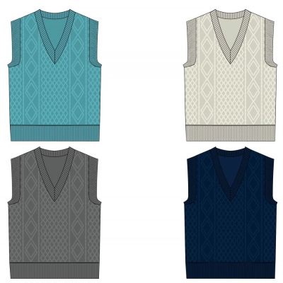 
                                                Oversize vest to order Tricksy Terra, acrylic
                                                