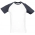 Men's two-tone Funky 150 T-shirt, white with dark blue