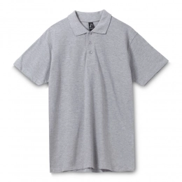 Men's Spring 210 polo shirt, grey melange