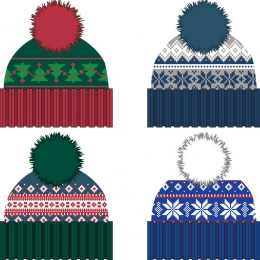 Joyful hat to order, half-wool