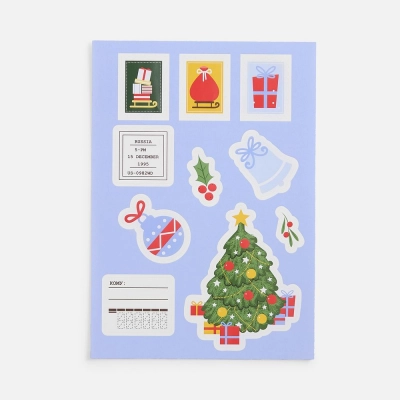 
                                                Thematic paper sticker pack, New Year.
                                                