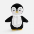 Мягкая игрушка Beastie Toys, пингвиненок с белым шарфом