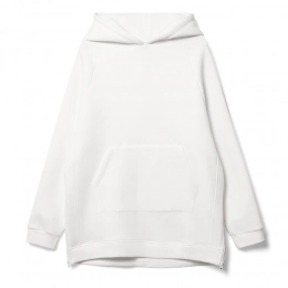 Unisex oversized Easy Street hoodie, creamy white.
