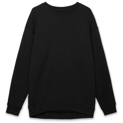 
                                                Oversized unisex Omnifit black sweatshirt.
                                                