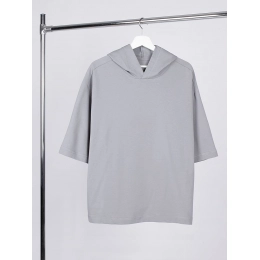 Neofit light grey unisex oversized hoodie t-shirt.