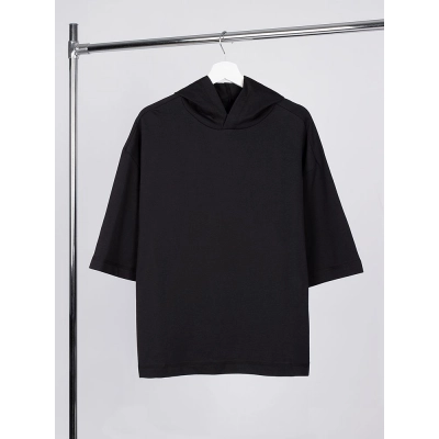 
                                                Unisex black Neofit hoodie oversize t-shirt.
                                                