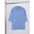 Unisex Neofit hooded oversize t-shirt, blue.