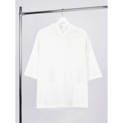 
                                                Neofit milk-white unisex oversized hoodie t-shirt.
                                                