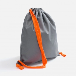 Backpack B3, gray with orange straps.