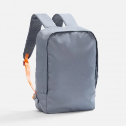 Backpack B2, gray with orange straps.