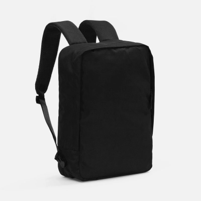 
                                                Backpack B2, black with black straps.
                                                