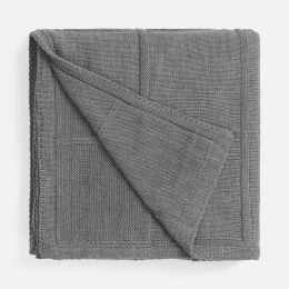 Chainfield gray melange blanket.