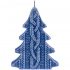 Kniteam candle, Christmas tree, blue
