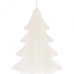 Свеча Kniteam, елка, белая