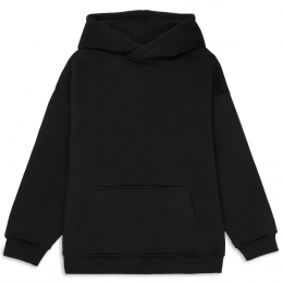 Black Junipero oversized children's hoodie.