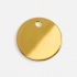 Metallic sign Alfa Circle, glossy golden.