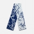 Шарф Adventino, темно-синий (кобальт) с молочным