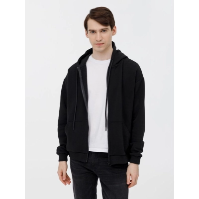 
                                                Unisex oversized zip-up hoodie Zippy Terry, black.
                                                