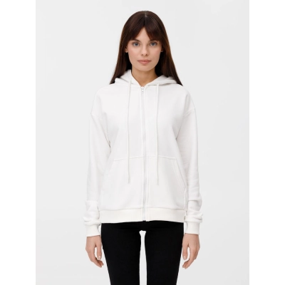 
                                                Unisex oversized zip-up hoodie Zippy Terry, white.
                                                