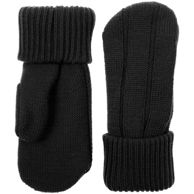 
                                            Knit Beat black mittens.
                                            