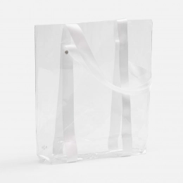 Шопер Clear Fest, ver.2, прозрачный с белыми ручками