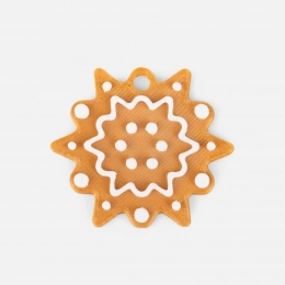 Мини-подвеска «Пряник», 3D-печать на заказ, снежинка