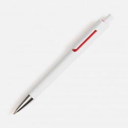 Ballpoint pen Dominanta, white with red.