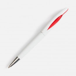 Ballpoint pen Nave, white with red.