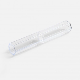 Hexa case for 1 pen, transparent.