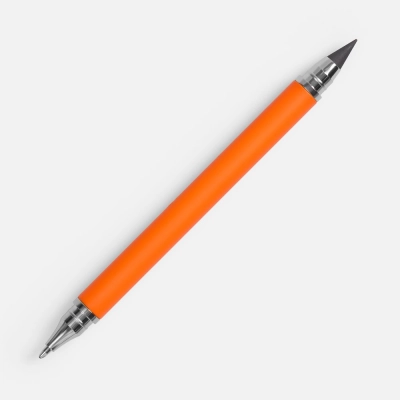 
                                                Ballpoint pen and mechanical pencil Diptych, orange.
                                                