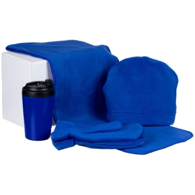 
                                            Fleecy set with a thermos cup, blue
                                            