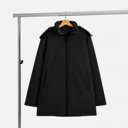 Unisex black parka jacket by Sfera.