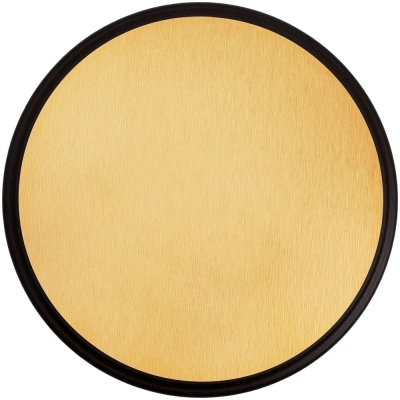 
                                                Round plaque, wenge with a golden plate.
                                                