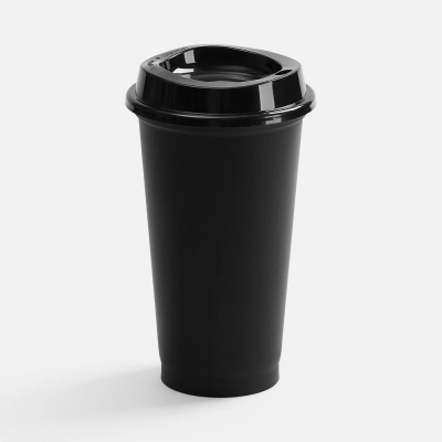 
                                                Black Color Cap ver.2 glass with lid.
                                                