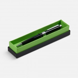 Ballpoint pen Broad Ring in a glossy black case.
