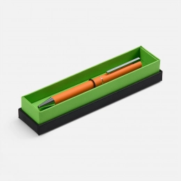 Ballpoint pen Blade Soft Touch in a case, orange.