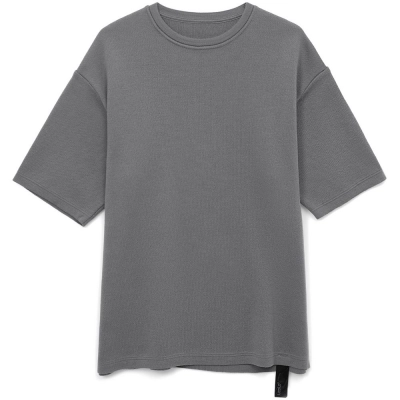 
                                                Short-sleeved Siluetti Volumica jumper, grey.
                                                