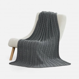 Eloisa gray melange blanket.
